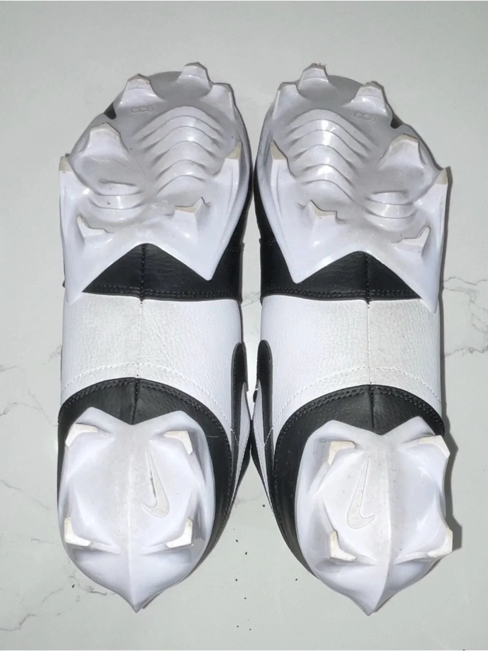 Jordan Black and White Low-Top TD Football Cleats